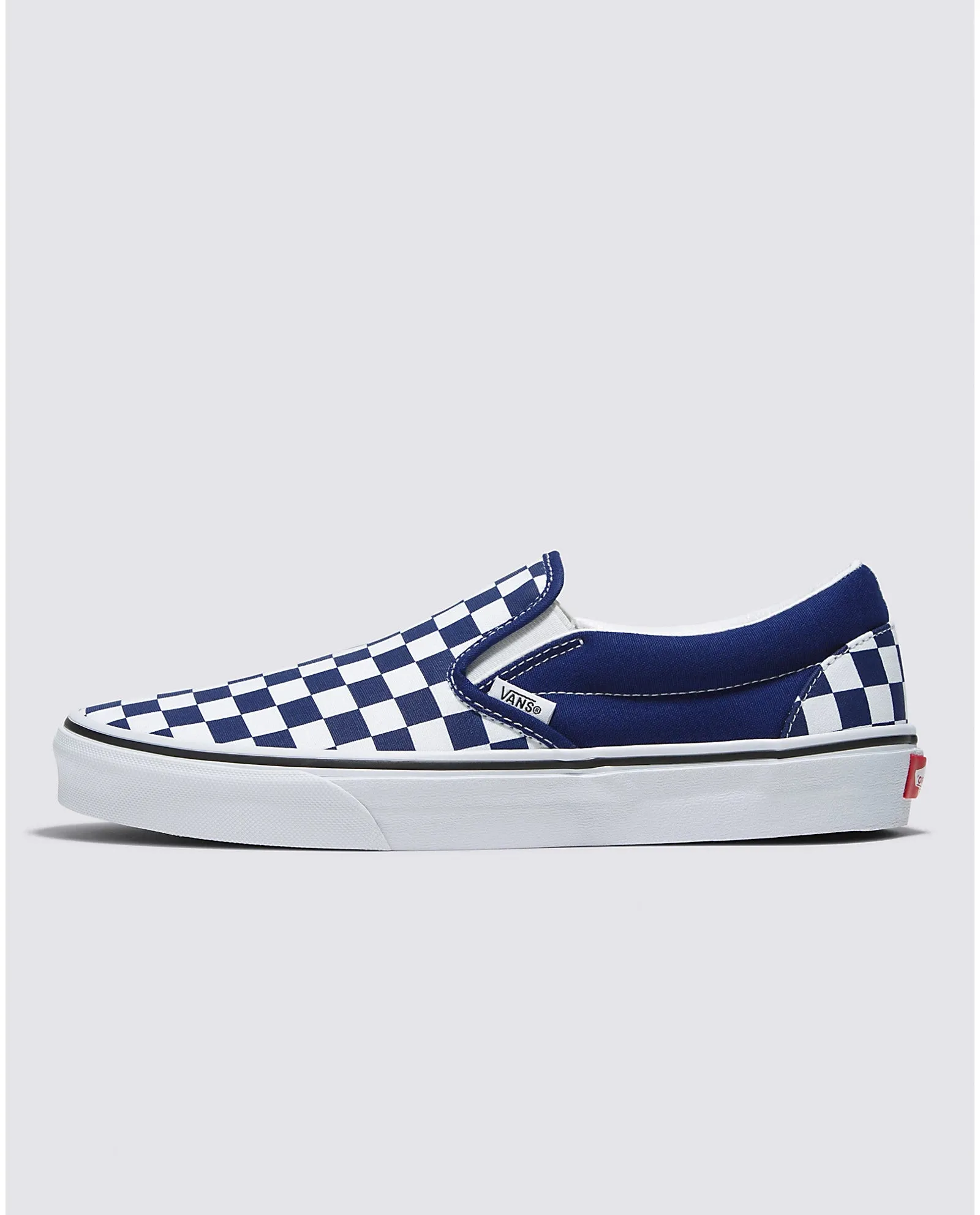 VANS UNISEX CLASSIC SLIP-ON CHECKERBOARD SHOE (BEACON BLUE)