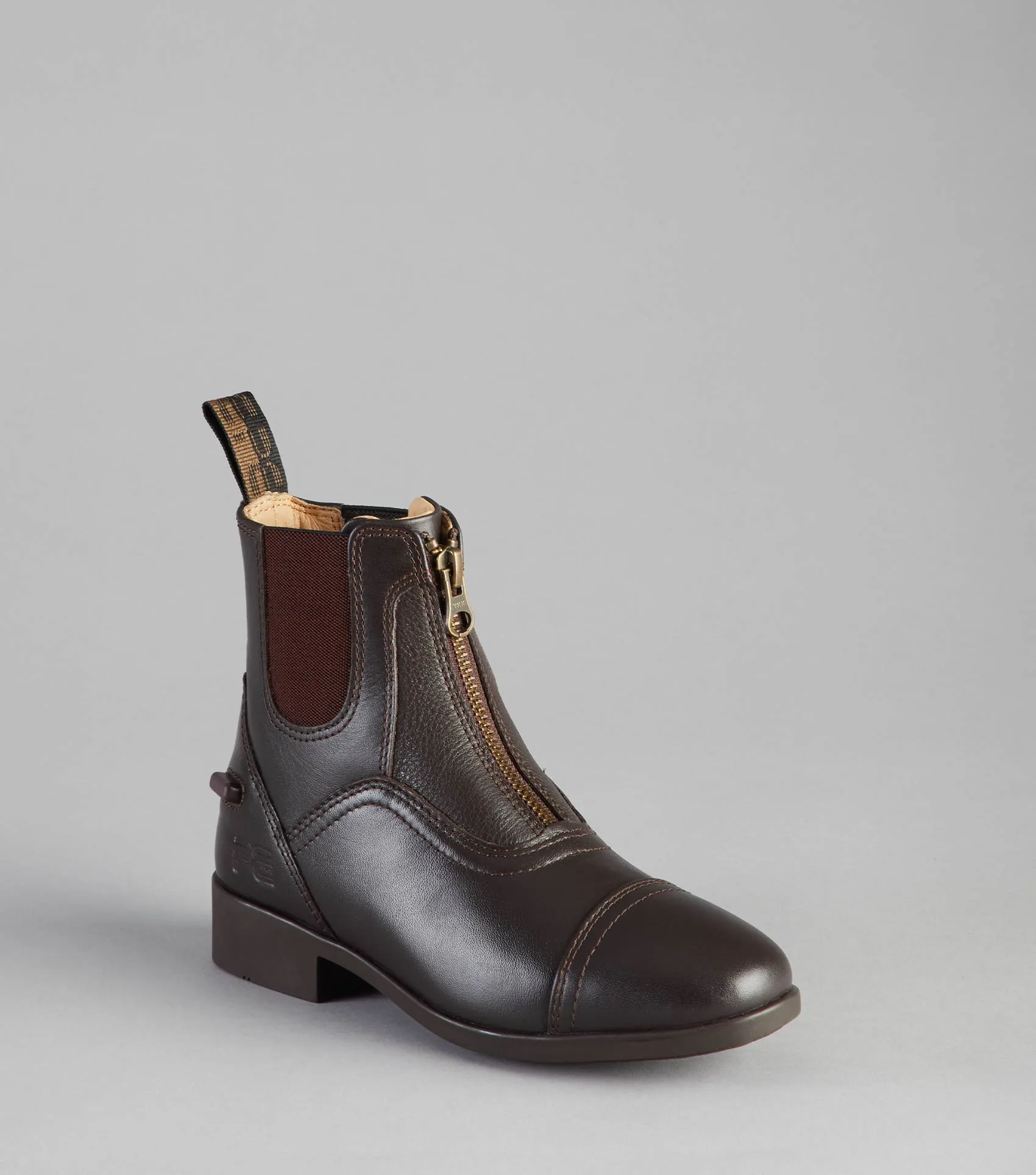 Virtus Junior Leather Paddock Boot Brown